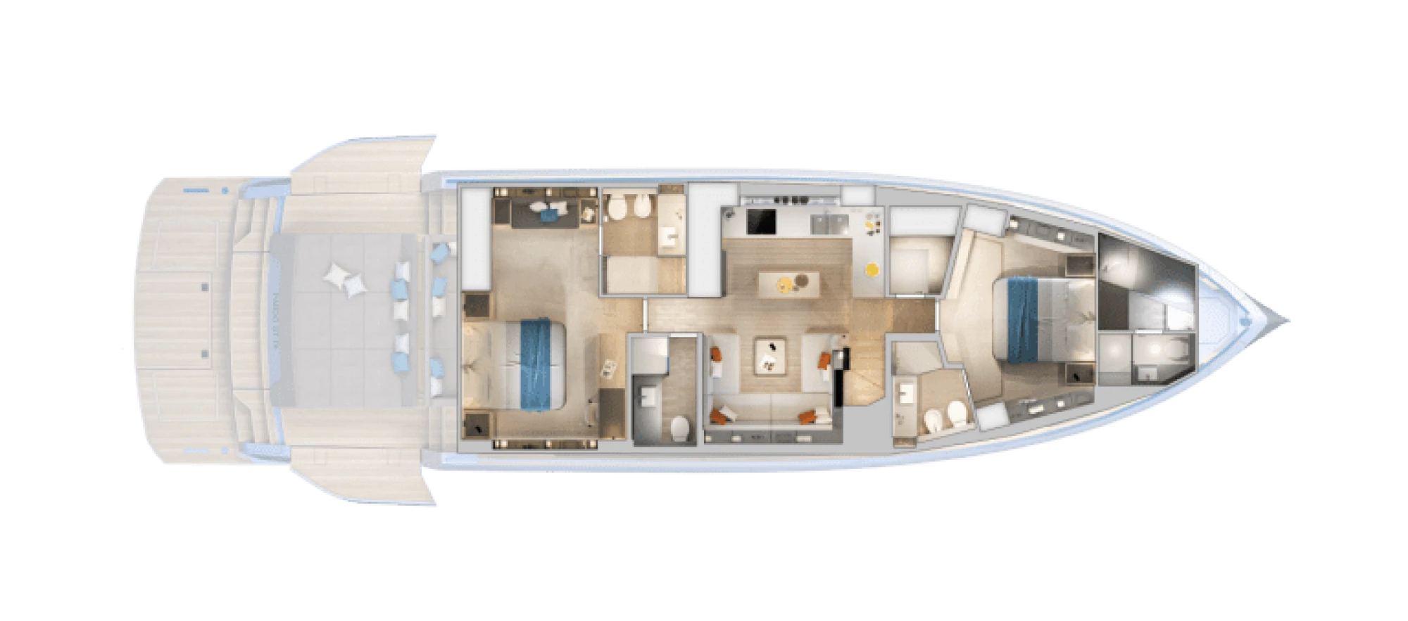 GALLEY DOWN LAYOUT – TENDER GARAGE VERSION