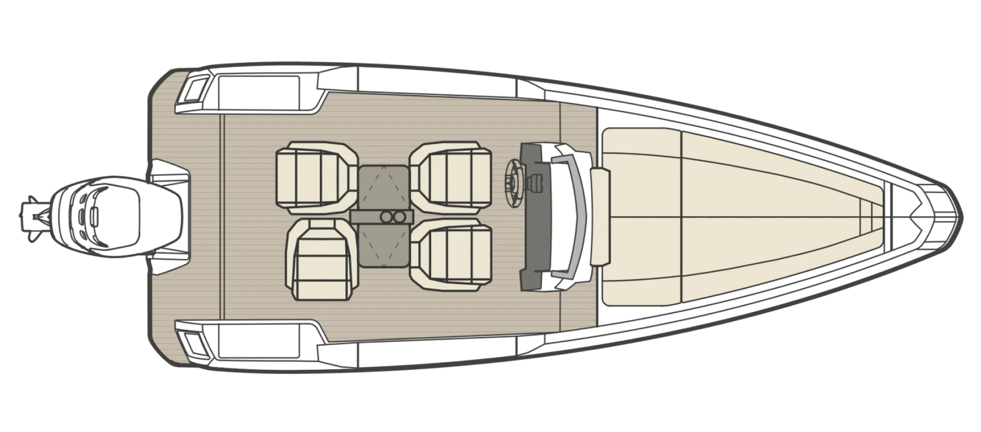 Four-Separate Seat Layout