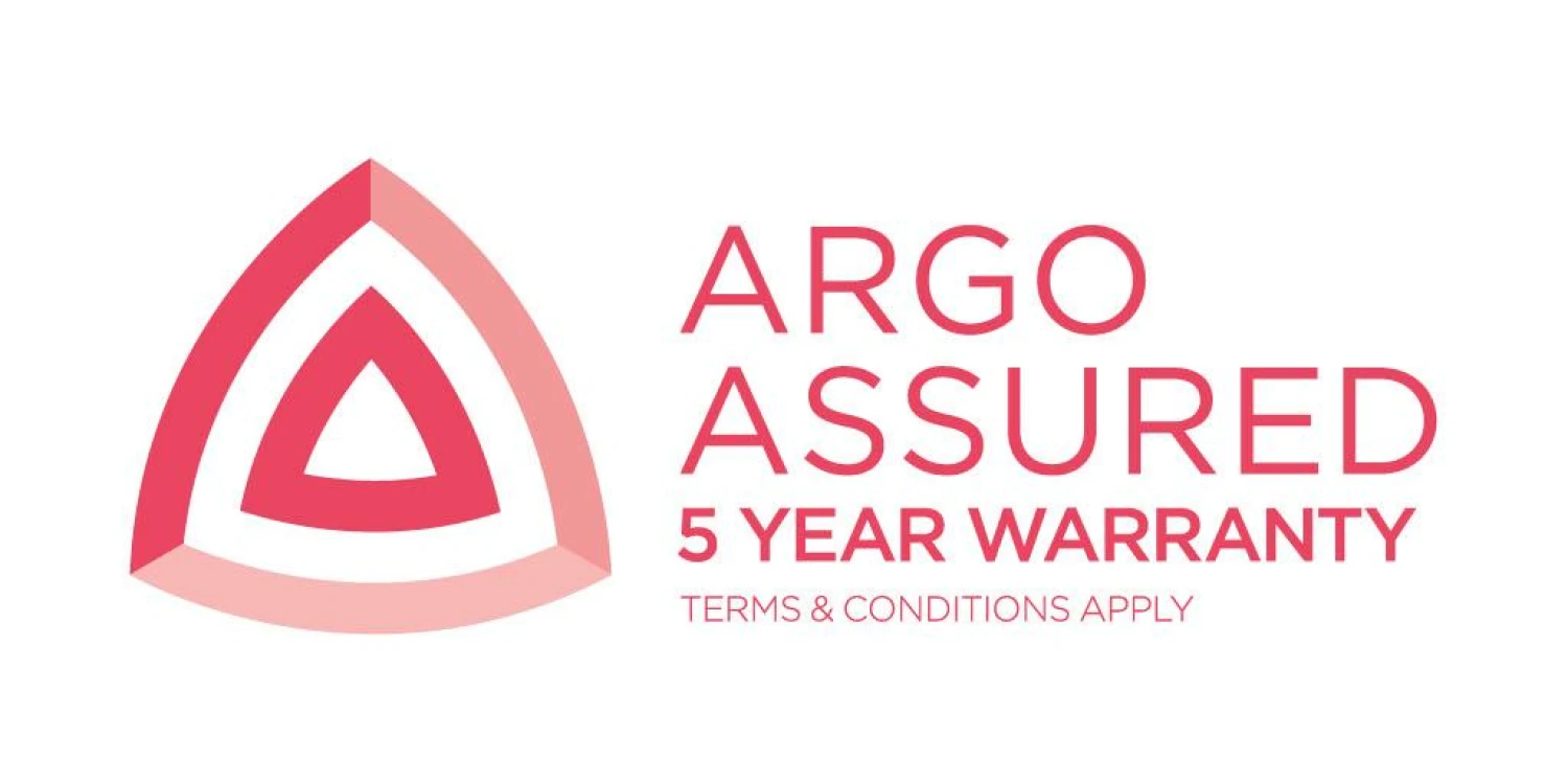Argo Assured 5-year warranty logo for Galeon 360 Fly 2025 model.